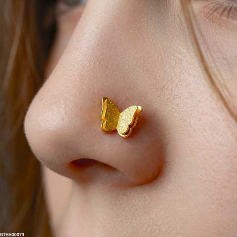 NTHH00073 XAS Butterfly Stainless Steel Nose Pin - NTHH