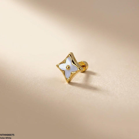 NTHH00075 XAS Flower Stainless Steel Nose Pin - NTHH