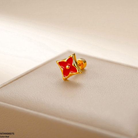 NTHH00075 XAS Flower Stainless Steel Nose Pin - NTHH