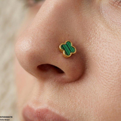 NTHH00078 XAS Flower Stainless Steel Nose Pin - NTHH