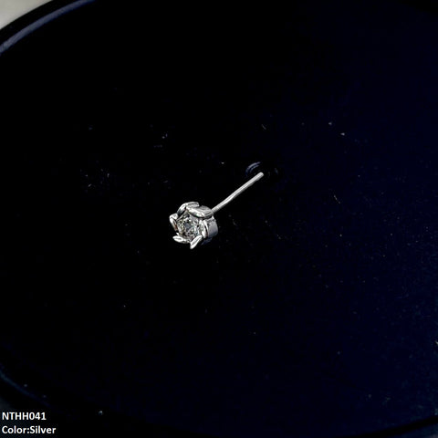 NTHH041 XYL Round  Stone Nose Pin - NTHH