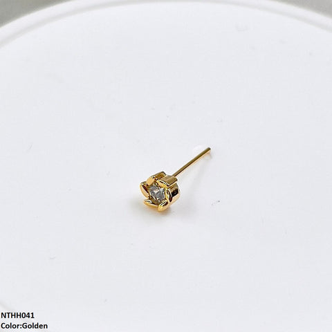 NTHH041 XYL Round  Stone Nose Pin - NTHH