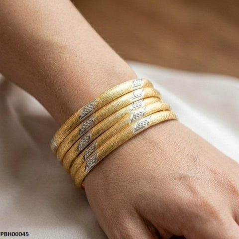 PBH00045 MZM Cutt Shape Bangles Set  - PBH