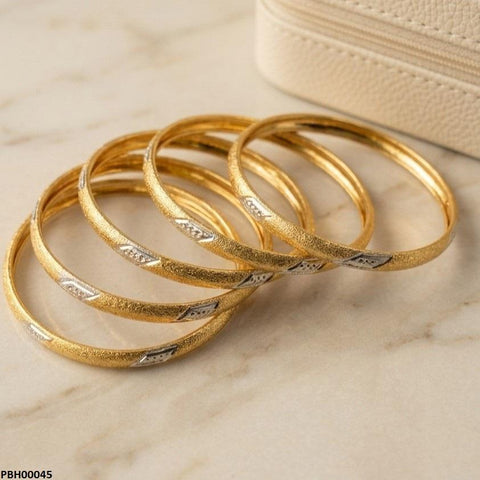 PBH00045 MZM Cutt Shape Bangles Set  - PBH
