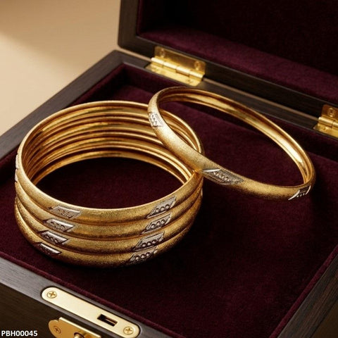 PBH00045 MZM Cutt Shape Bangles Set  - PBH