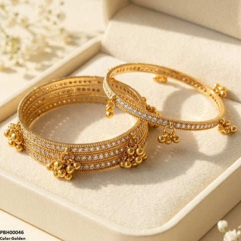 PBH00046 AZM Pearl Drop Kashmiri Bangles Set - PBH