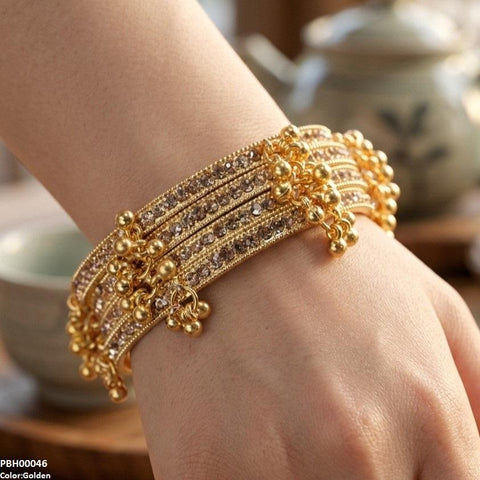 PBH00046 AZM Pearl Drop Kashmiri Bangles Set - PBH