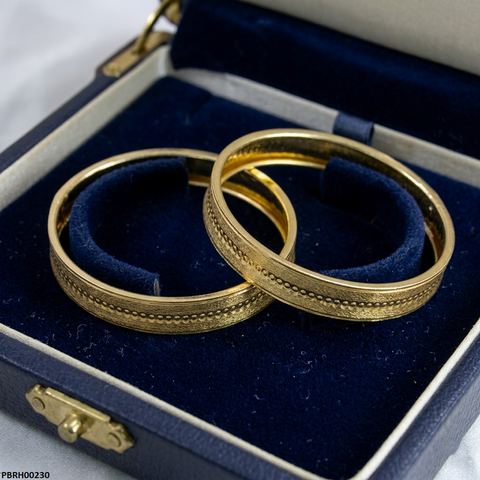 PBRH00230 FRN Round Plane Bangles Set - PBRH