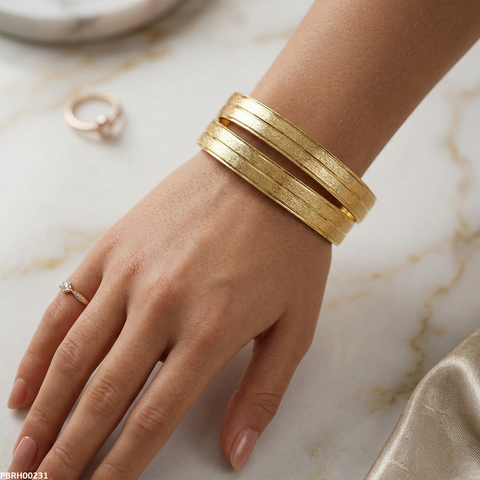 PBRH00231 FRN Textured Bangles Set - PBRH