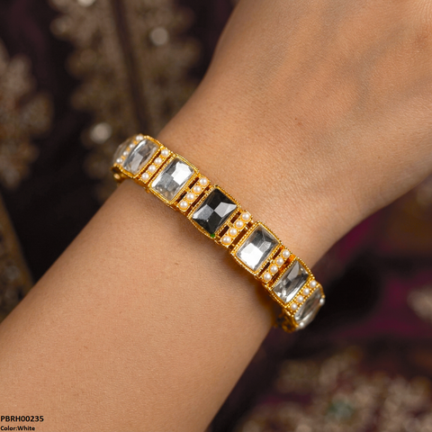 PBRH00235 MZM Rectangle Stone Bracelet - PBRH