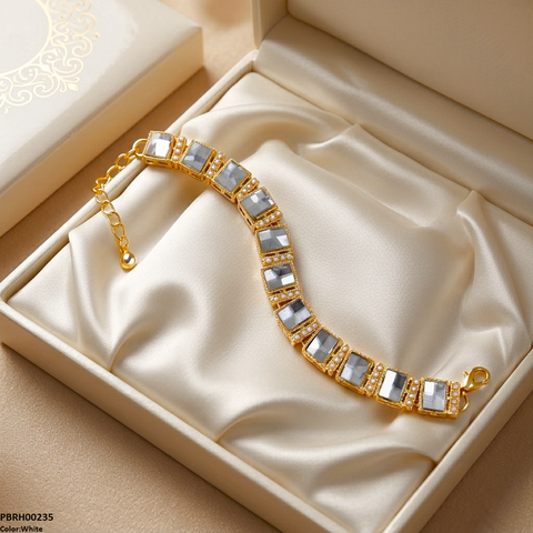 PBRH00235 MZM Rectangle Stone Bracelet - PBRH
