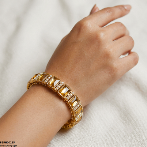 PBRH00235 MZM Rectangle Stone Bracelet - PBRH