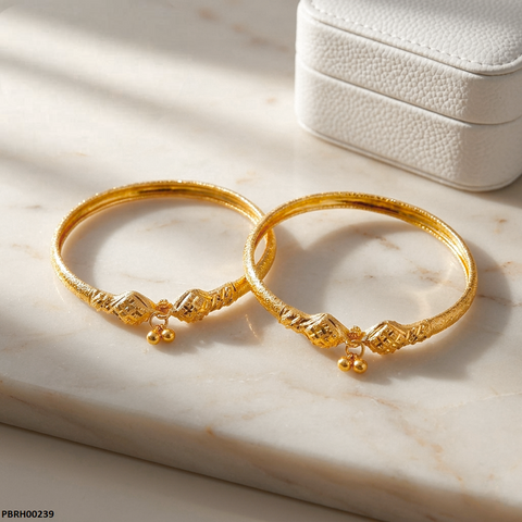PBRH00239 MZM Round Drop Bangles Set - PBRH