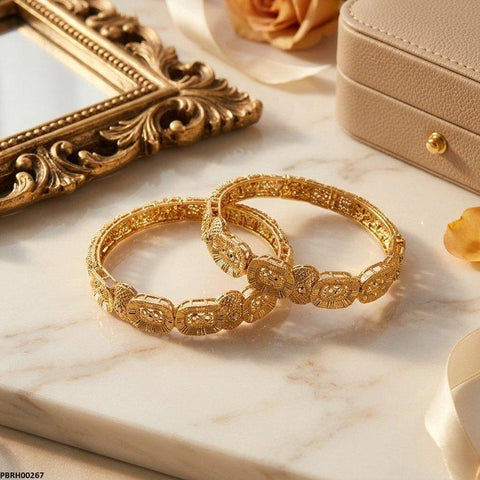 PBRH00267  MZM Square Link Bangles Set - PBRH
