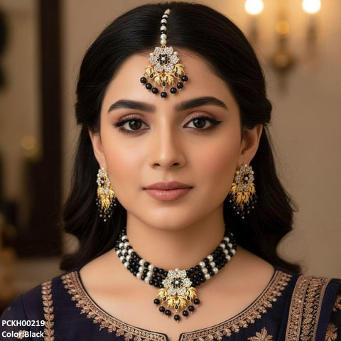 PCKH00219 SDQ Flower Neck Choker Set- PCKH