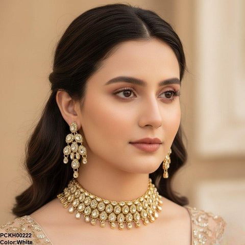 PCKH00222 FRN Marquise Tear Choker Set - PCKH