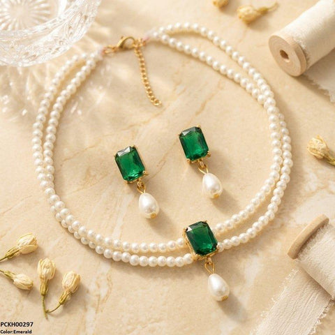 PCKH00297 ABD  Rectangle  Choker Set - PCKH