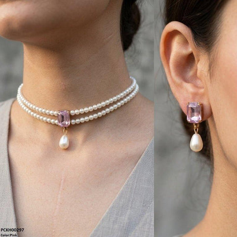 PCKH00297 ABD  Rectangle  Choker Set - PCKH