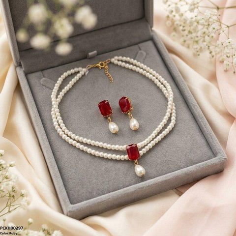 PCKH00297 ABD  Rectangle  Choker Set - PCKH