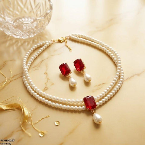 PCKH00297 ABD  Rectangle  Choker Set - PCKH