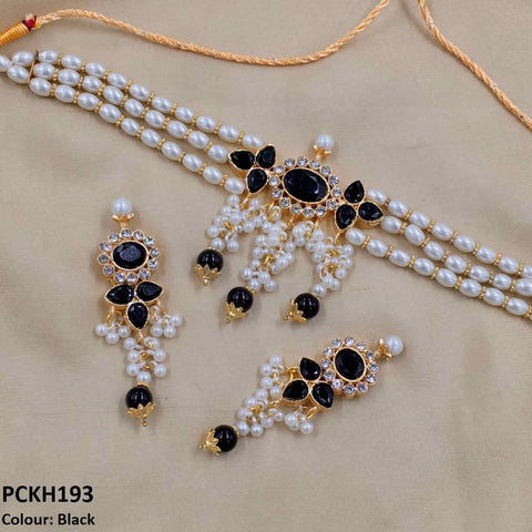 PCKH193 SDQ Saru Flower Chokar Set - PCKH