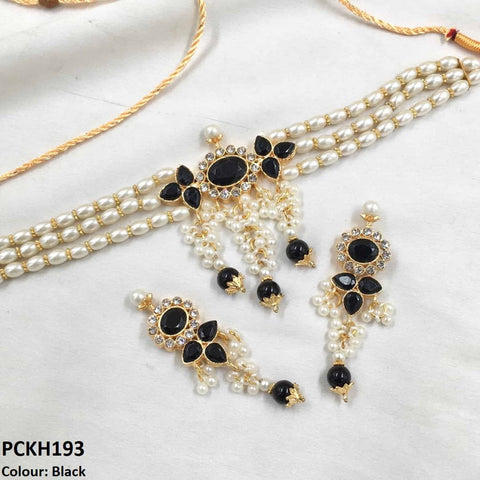 PCKH193 SDQ Saru Flower Chokar Set - PCKH