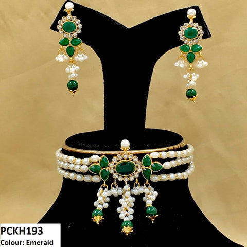 PCKH193 SDQ Saru Flower Chokar Set - PCKH