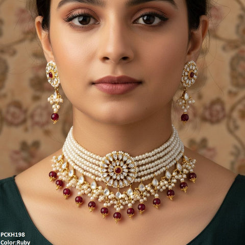 PCKH198 SDQ Tear Flower Choker Set - PCKH