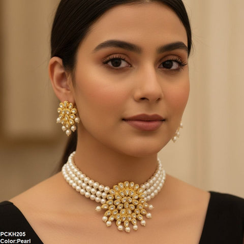 PCKH205 FRN Tear Pearl Choker Set - PCKH