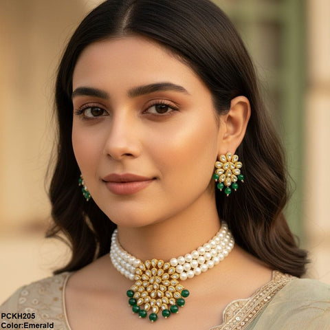 PCKH205 FRN Tear Pearl Choker Set - PCKH