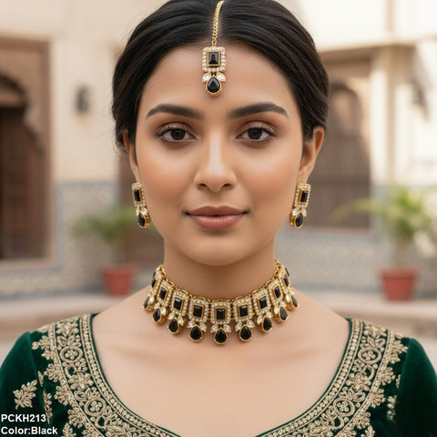 PCKH213 SDQ Pear Rectangle Choker Set - PCKH