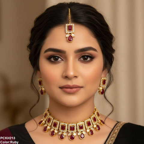 PCKH213 SDQ Pear Rectangle Choker Set - PCKH