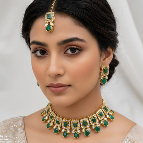 PCKH213 SDQ Pear Rectangle Choker Set - PCKH