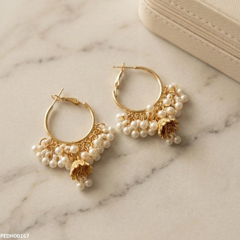 PEDH00167  MZM Kashmiri Jhumki Bell Drop Earring - PEDH