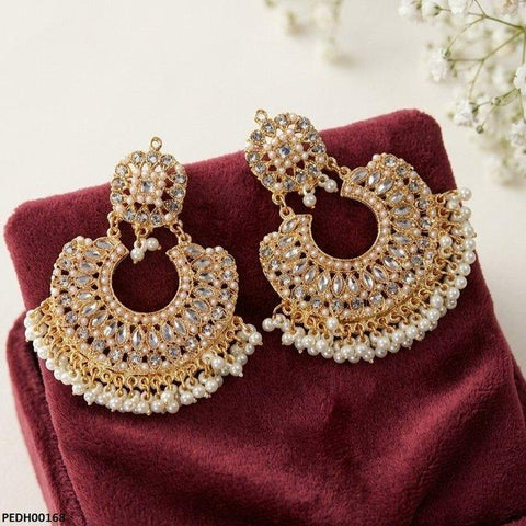 PEDH00168 MZM Round Pearl Drop Earring - PEDH