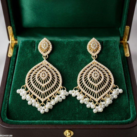 PEDH00188  MZM Tear Pearl Drop Earrings - PEDH