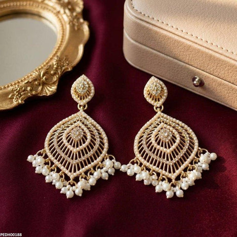 PEDH00188  MZM Tear Pearl Drop Earrings - PEDH