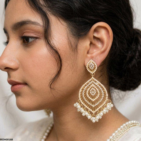PEDH00188  MZM Tear Pearl Drop Earrings - PEDH