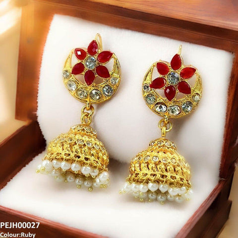 PEJH00027 FRN Moon Star Jhumki Drop - PEJH