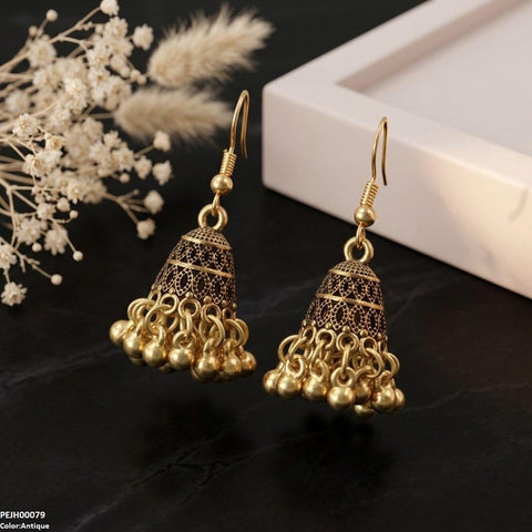 PEJH00079 ABD Round Pearl Drop Jhumki - PEJH