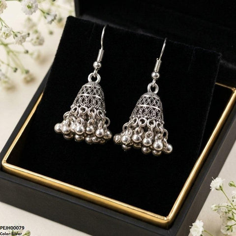 PEJH00079 ABD Round Pearl Drop Jhumki - PEJH