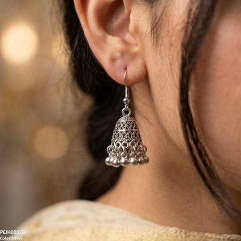PEJH00079 ABD Round Pearl Drop Jhumki - PEJH