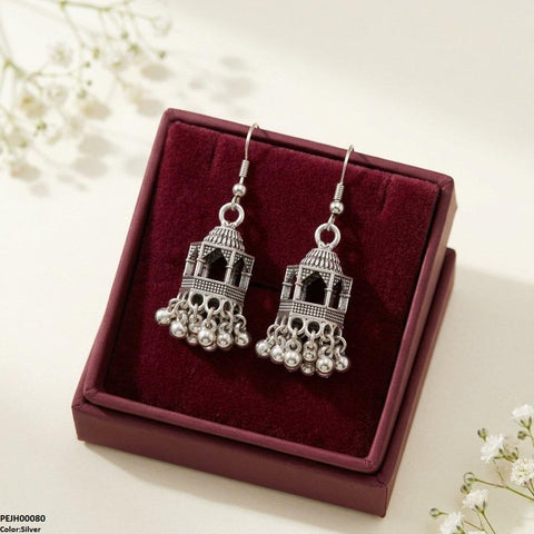 PEJH00080 ABD Dome Shape Pearl Drop Jhumki - PEJH