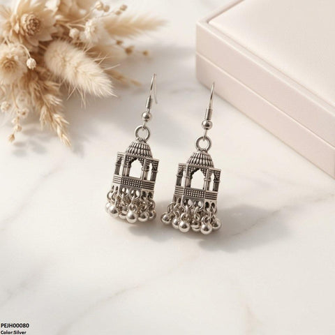 PEJH00080 ABD Dome Shape Pearl Drop Jhumki - PEJH