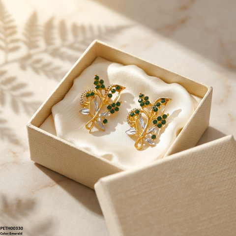 PETH00330 FRN Leaf Flower Tops Pair - PETH