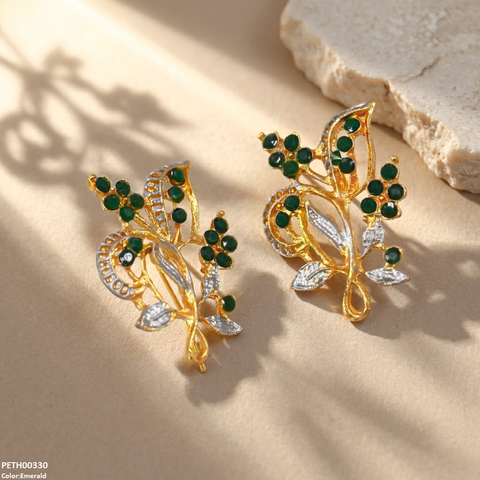 PETH00330 FRN Leaf Flower Tops Pair - PETH