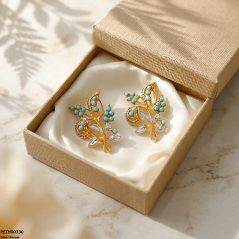 PETH00330 FRN Leaf Flower Tops Pair - PETH