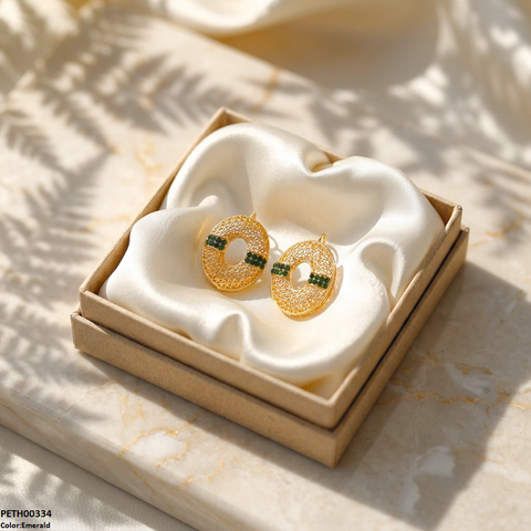 PETH00334 FRN Oval Round Stone Tops Pair - PETH