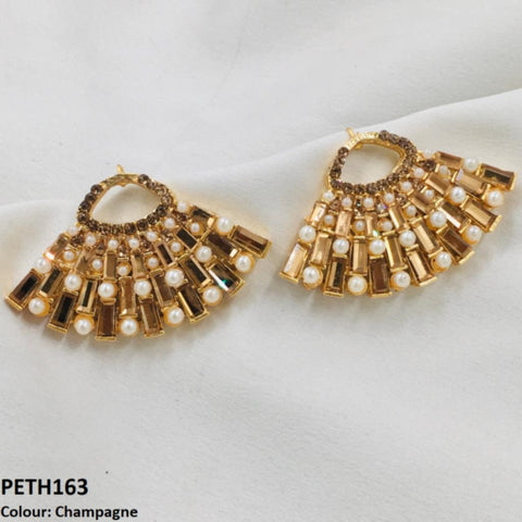 PETH163 FRN Baguette Wings Ear Tops Pair - PETH