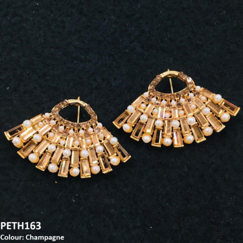 PETH163 FRN Baguette Wings Ear Tops Pair - PETH